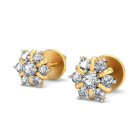 Charming diamond stud earrings 0.17 Ct Diamond Solid 14K Gold