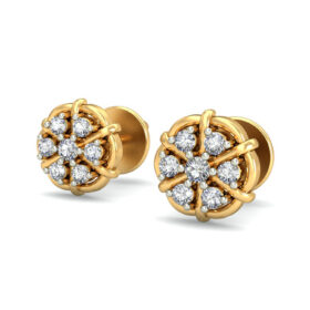Graceful diamond stud earrings 0.23 Ct Diamond Solid 14K Gold
