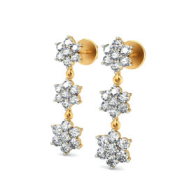 Casual Chandelier earrings 0.7 Ct Diamond Solid 14K Gold