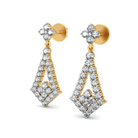 Stunning Chandelier earrings 0.56 Ct Diamond Solid 14K Gold