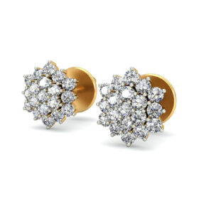 Adorable gold stud earrings 0.57 Ct Diamond Solid 14K Gold