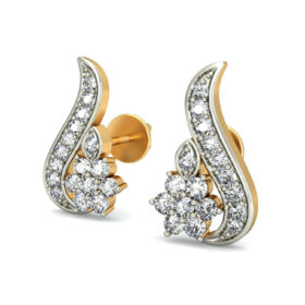 Bold diamond stud earrings 0.33 Ct Diamond Solid 14K Gold