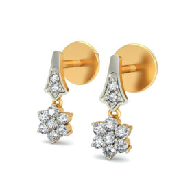 Graceful stud earrings 0.23 Ct Diamond Solid 14K Gold