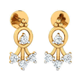 Adorable gold stud earrings 0.2 Ct Diamond Solid 14K Gold