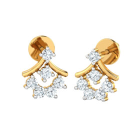 Brilliant diamond stud earrings 0.1 Ct Diamond Solid 14K Gold