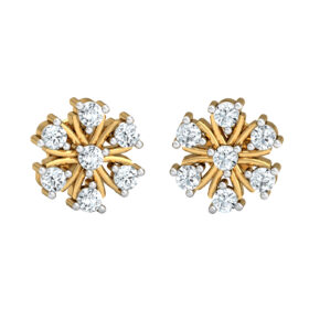 Designer diamond studs 0.26 Ct Diamond Solid 14K Gold