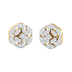 Stylish diamond stud earrings 0.4 Ct Diamond Solid 14K Gold