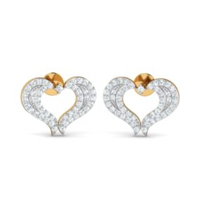 Handmade diamond stud earrings 0.5 Ct Diamond Solid 14K Gold