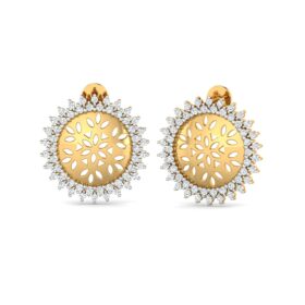 Stunning stud earrings 0.68 Ct Diamond Solid 14K Gold