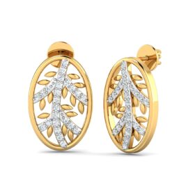 Beautiful stud earrings 0.48 Ct Diamond Solid 14K Gold