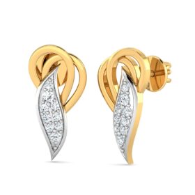 Brilliant diamond stud earrings 0.18 Ct Diamond Solid 14K Gold