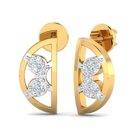 Sparking diamond stud earrings 0.18 Ct Diamond Solid 14K Gold