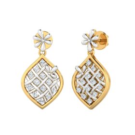 Beautiful Chandelier earrings 0.24 Ct Diamond Solid 14K Gold