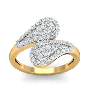 Glamarous Wedding Rings 0.84 Ct Diamond Solid 14K Gold