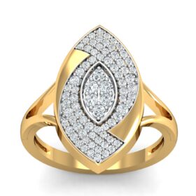 Floral Wedding Rings For Women 0.6 Ct Diamond Solid 14K Gold