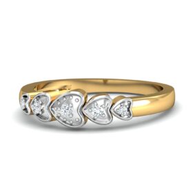 Flawless Promise Rings 0.07 Ct Diamond Solid 14K Gold