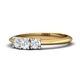 Handcrafted Engagement Rings 0.48 Ct Diamond Solid 14K Gold