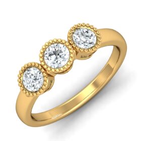 Gorgeous Design Engagement Ring 0.75 Ct Diamond Solid 14K Gold