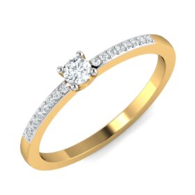 Flawless Engagement Rings 0.2 Ct Diamond Solid 14K Gold