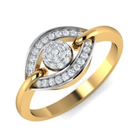 Fashionable Diamond Engagement Rings 0.25 Ct Diamond Solid 14K Gold