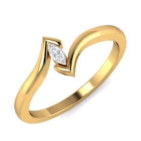 Lovely Diamond Engagement Rings 0.03 Ct Diamond Solid 14K Gold
