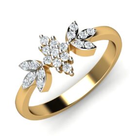 Unique Casual Rings For Women 0.28 Ct Diamond Solid 14K Gold