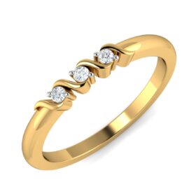 Timeless Diamond Anniversary Rings 0.075 Ct Diamond Solid 14K Gold