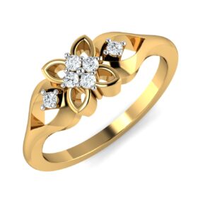Stylish Diamond Promise Rings 0.15 Ct Diamond Solid 14K Gold