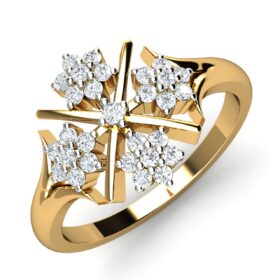 Beautiful Wedding Rings 0.44 Ct Diamond Solid 14K Gold