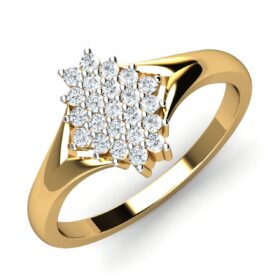 Bold Wedding Rings For Women 0.34 Ct Diamond Solid 14K Gold