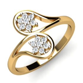 Adorable Promise Rings 0.21 Ct Diamond Solid 14K Gold