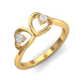 Beautiful Diamond Promise Rings 0.12 Ct Diamond Solid 14K Gold