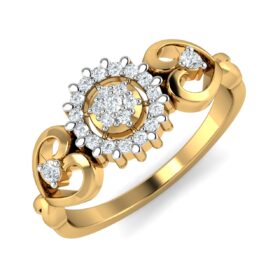 Bold Diamond Promise Rings 0.2 Ct Diamond Solid 14K Gold