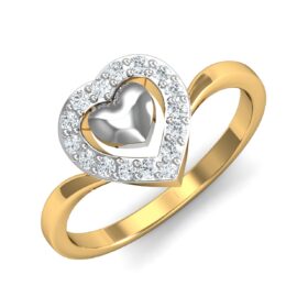 Brilliant Promise Rings For Women 0.28 Ct Diamond Solid 14K Gold