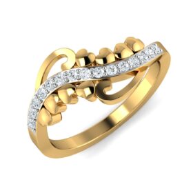 Charming Diamond Anniversary Rings 0.22 Ct Diamond Solid 14K Gold