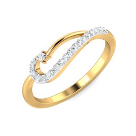 Designer Promise Rings For Women 0.19 Ct Diamond Solid 14K Gold