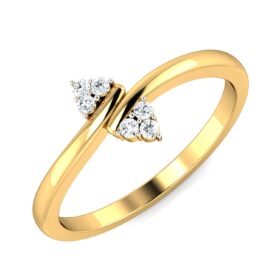 Elegant Diamond Engagement Rings 0.09 Ct Diamond Solid 14K Gold