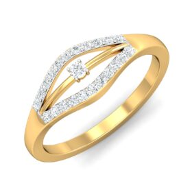 Handcrafted Engagement Rings 0.23 Ct Diamond Solid 14K Gold