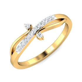 Graceful Diamond Engagement Rings 0.13 Ct Diamond Solid 14K Gold