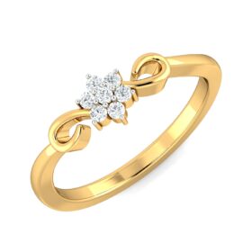 Flawless Wedding Rings For Women 0.1 Ct Diamond Solid 14K Gold