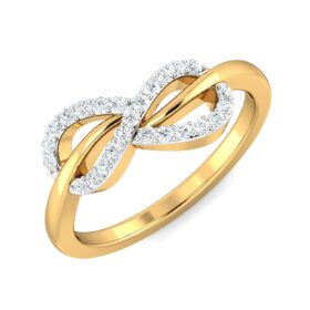 Lovely Unique Anniversary Rings 0.25 Ct Diamond Solid 14K Gold