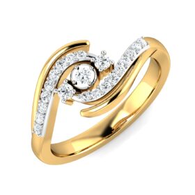 Stylish Diamond Engagement Rings 0.21 Ct Diamond Solid 14K Gold
