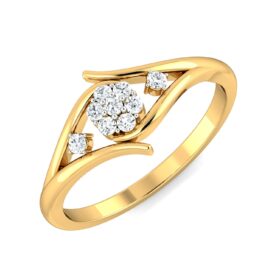 Stunning Casual Diamond Rings 0.13 Ct Diamond Solid 14K Gold