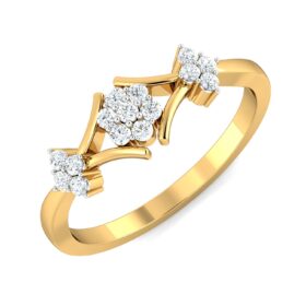 Innovative Casual Rings For Ladies 0.22 Ct Diamond Solid 14K Gold