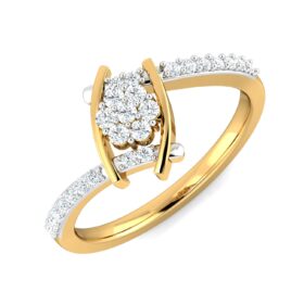 Adorable Casual Diamond Rings 0.21 Ct Diamond Solid 14K Gold