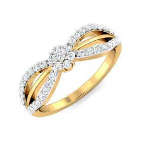 Bold Diamond Wedding Rings For Women 0.3 Ct Diamond Solid 14K Gold