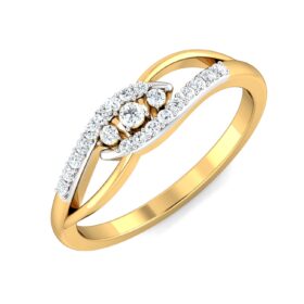 Brilliant Engagement Rings 0.21 Ct Diamond Solid 14K Gold