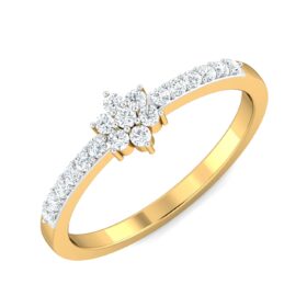 Charming Engagement Rings 0.19 Ct Diamond Solid 14K Gold