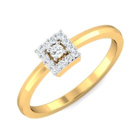 Glamarous Engagement Rings 0.13 Ct Diamond Solid 14K Gold