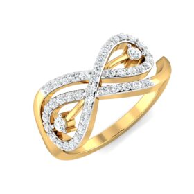 Stylish Wedding Rings 0.47 Ct Diamond Solid 14K Gold